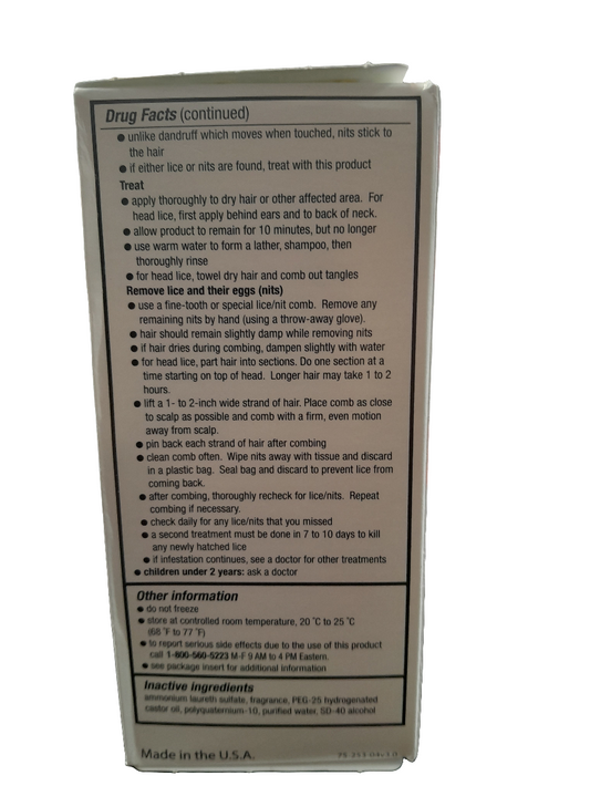 Shampoing contre les poux