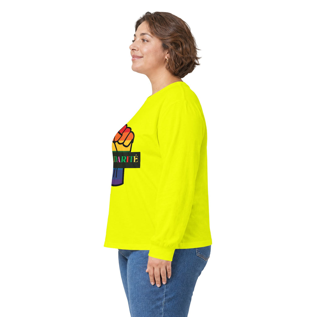Solidarity Rainbow Fist Long Sleeve Tee