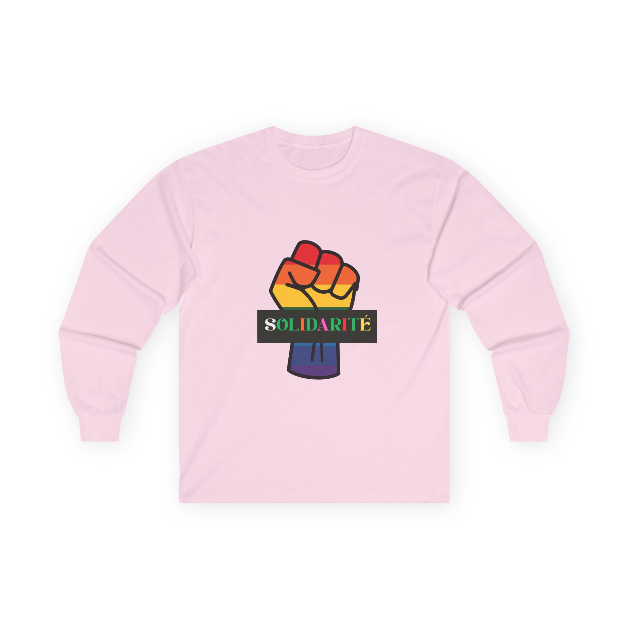 Solidarity Rainbow Fist Long Sleeve Tee