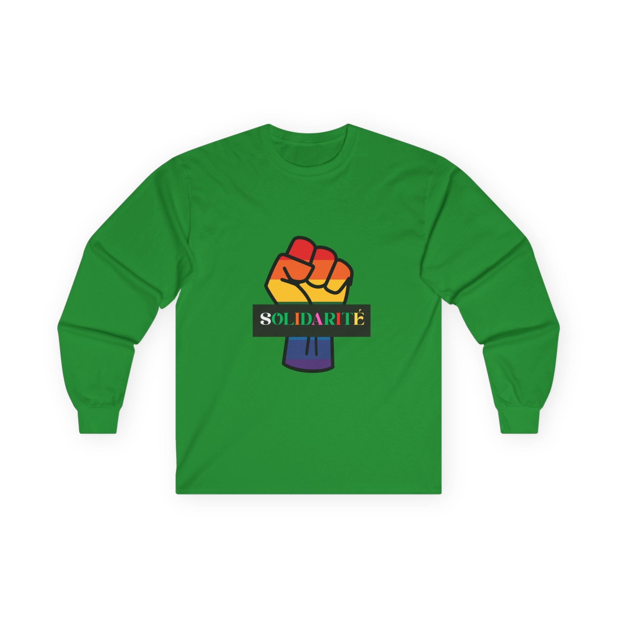 Solidarity Rainbow Fist Long Sleeve Tee