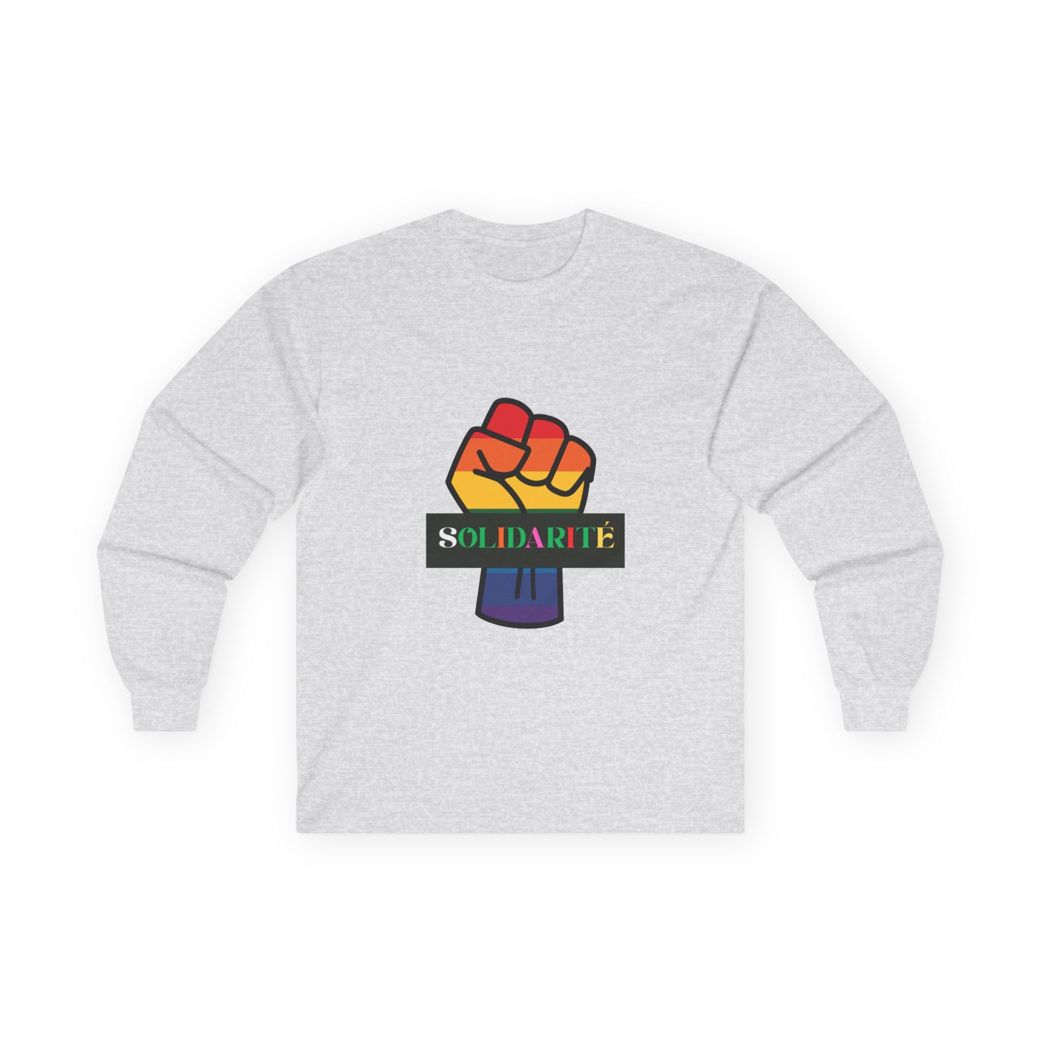 Solidarity Rainbow Fist Long Sleeve Tee