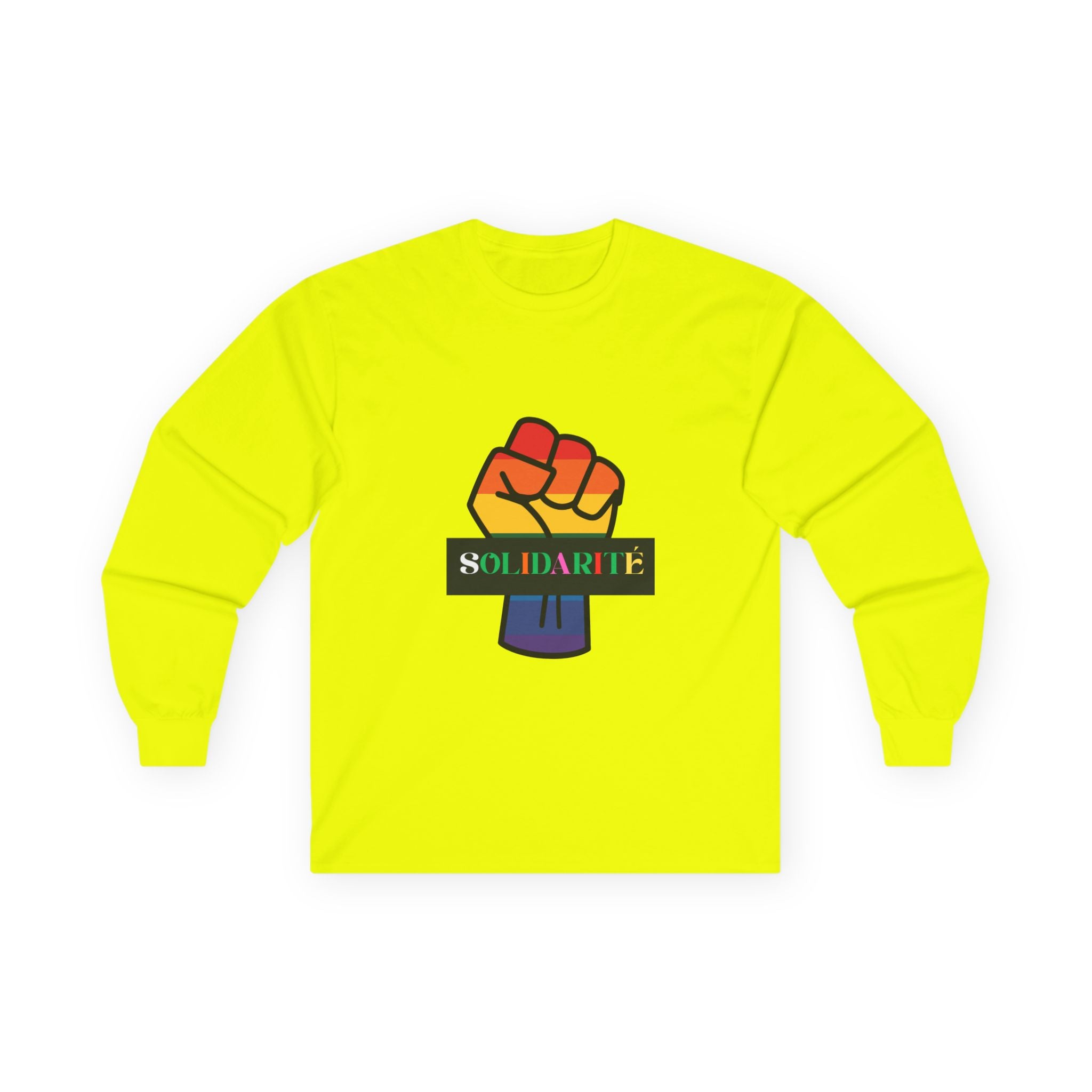 Solidarity Rainbow Fist Long Sleeve Tee