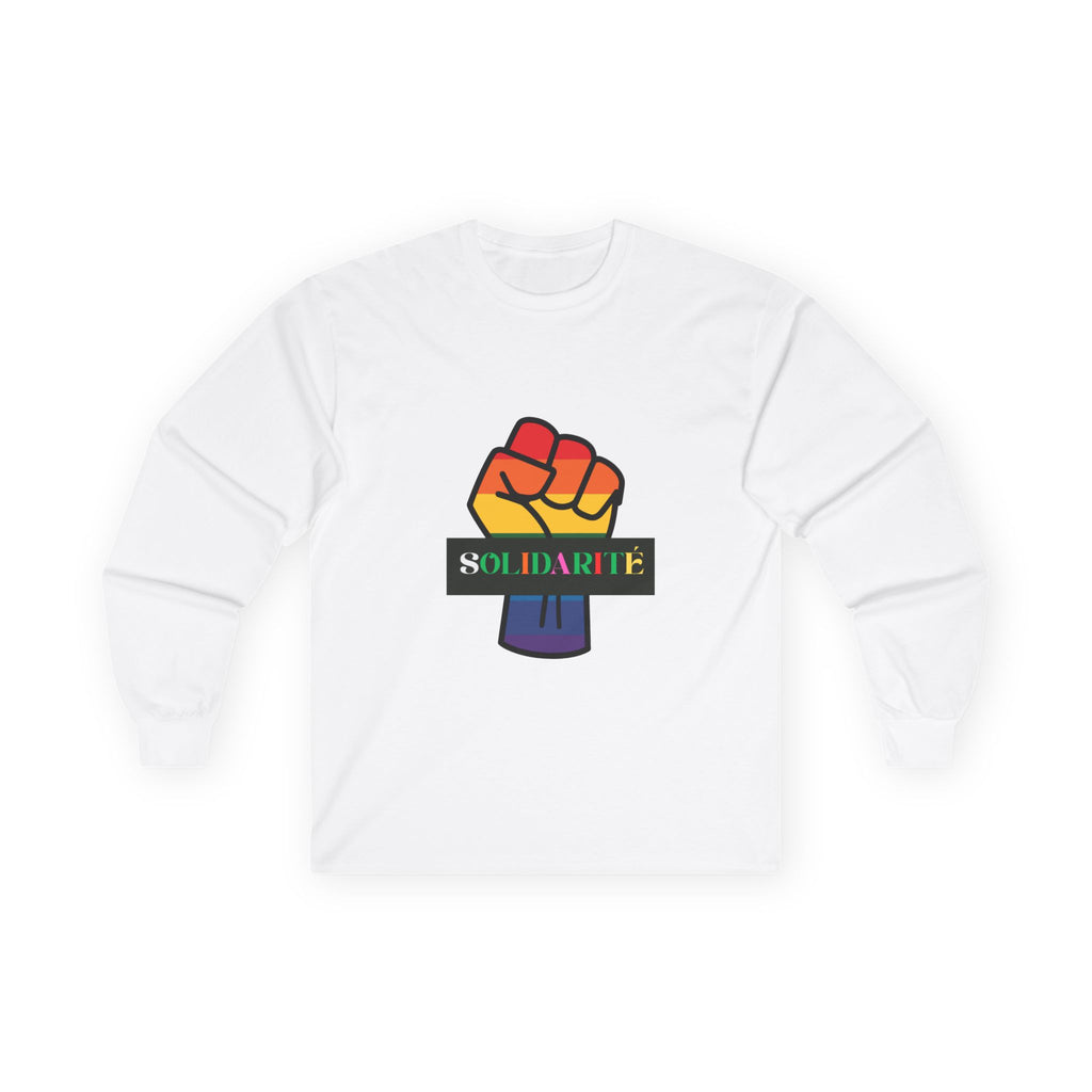 Solidarity Rainbow Fist Long Sleeve Tee