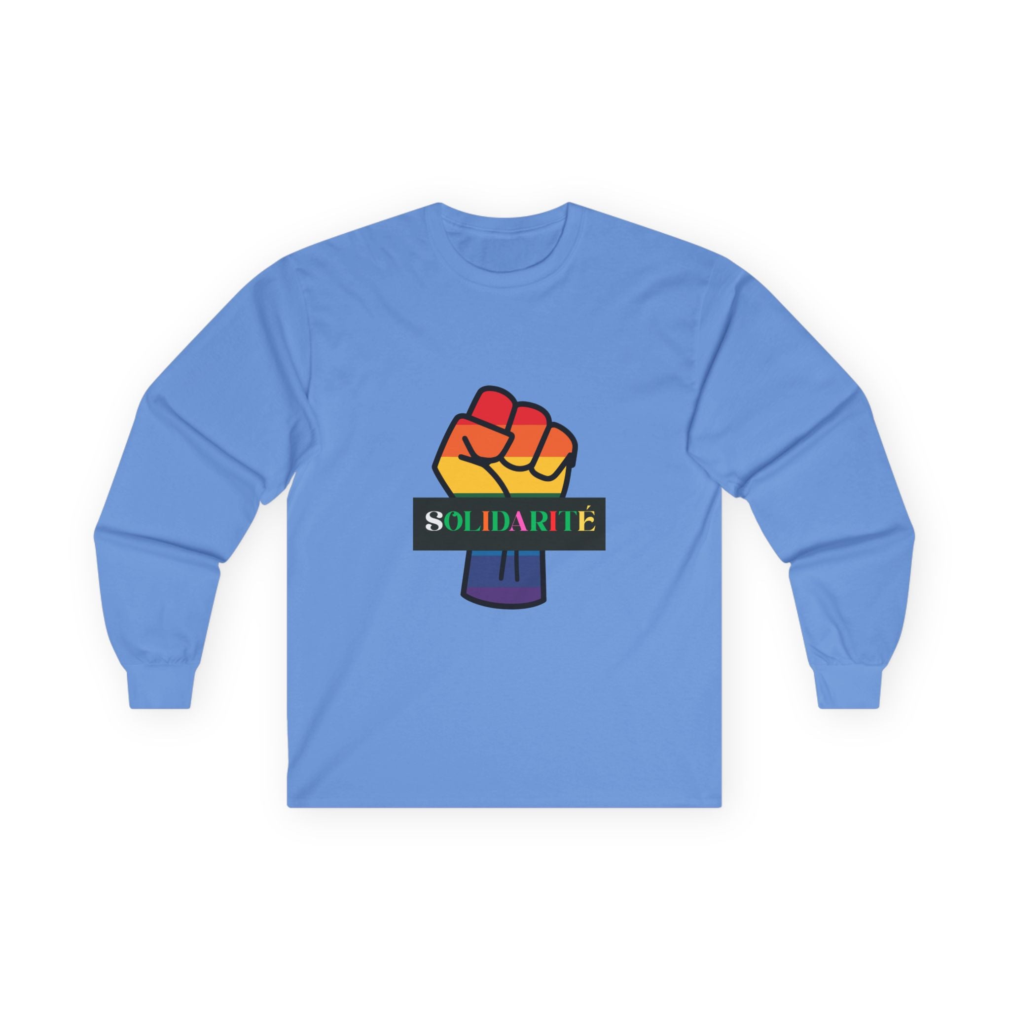 Solidarity Rainbow Fist Long Sleeve Tee