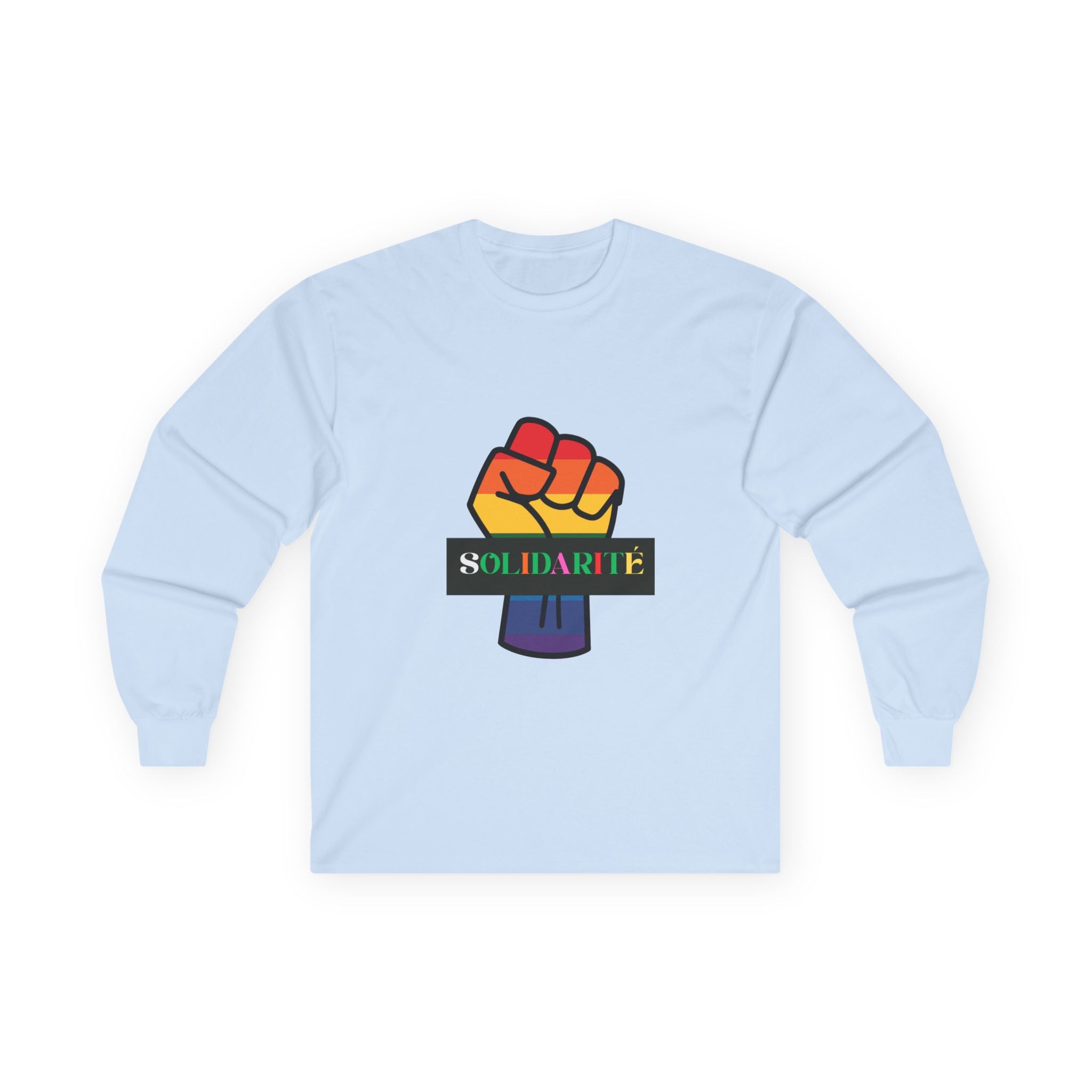Solidarity Rainbow Fist Long Sleeve Tee