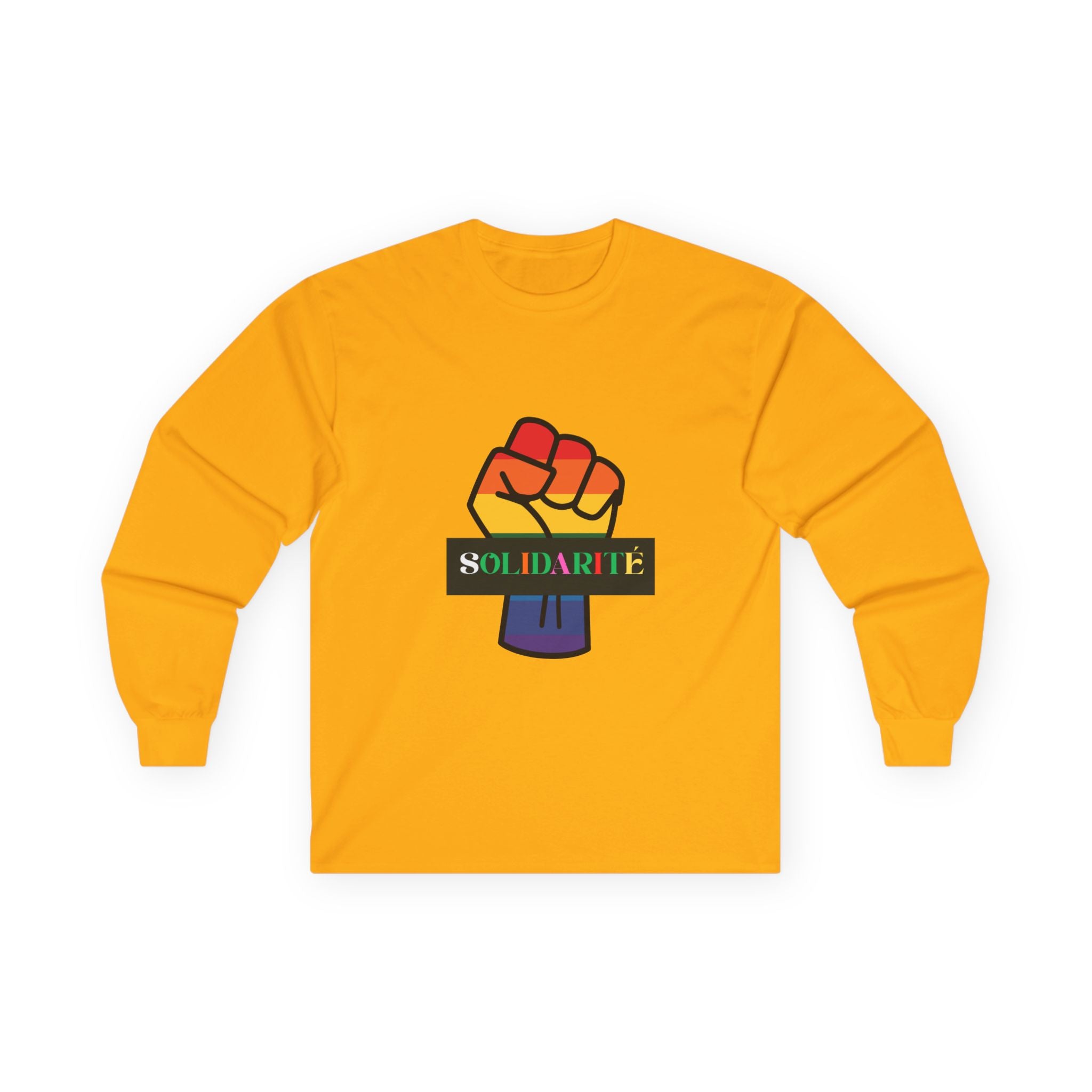 Solidarity Rainbow Fist Long Sleeve Tee