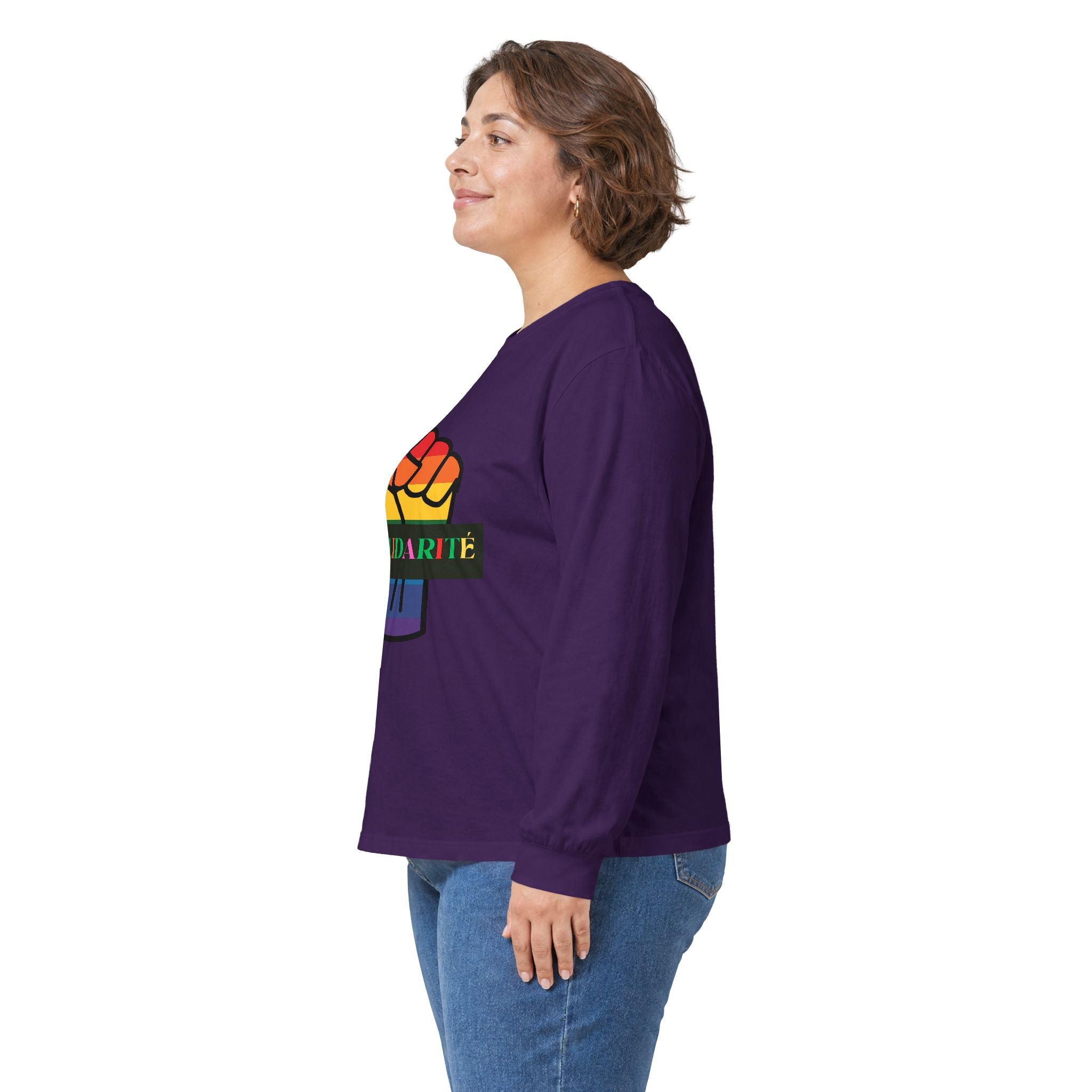 Solidarity Rainbow Fist Long Sleeve Tee