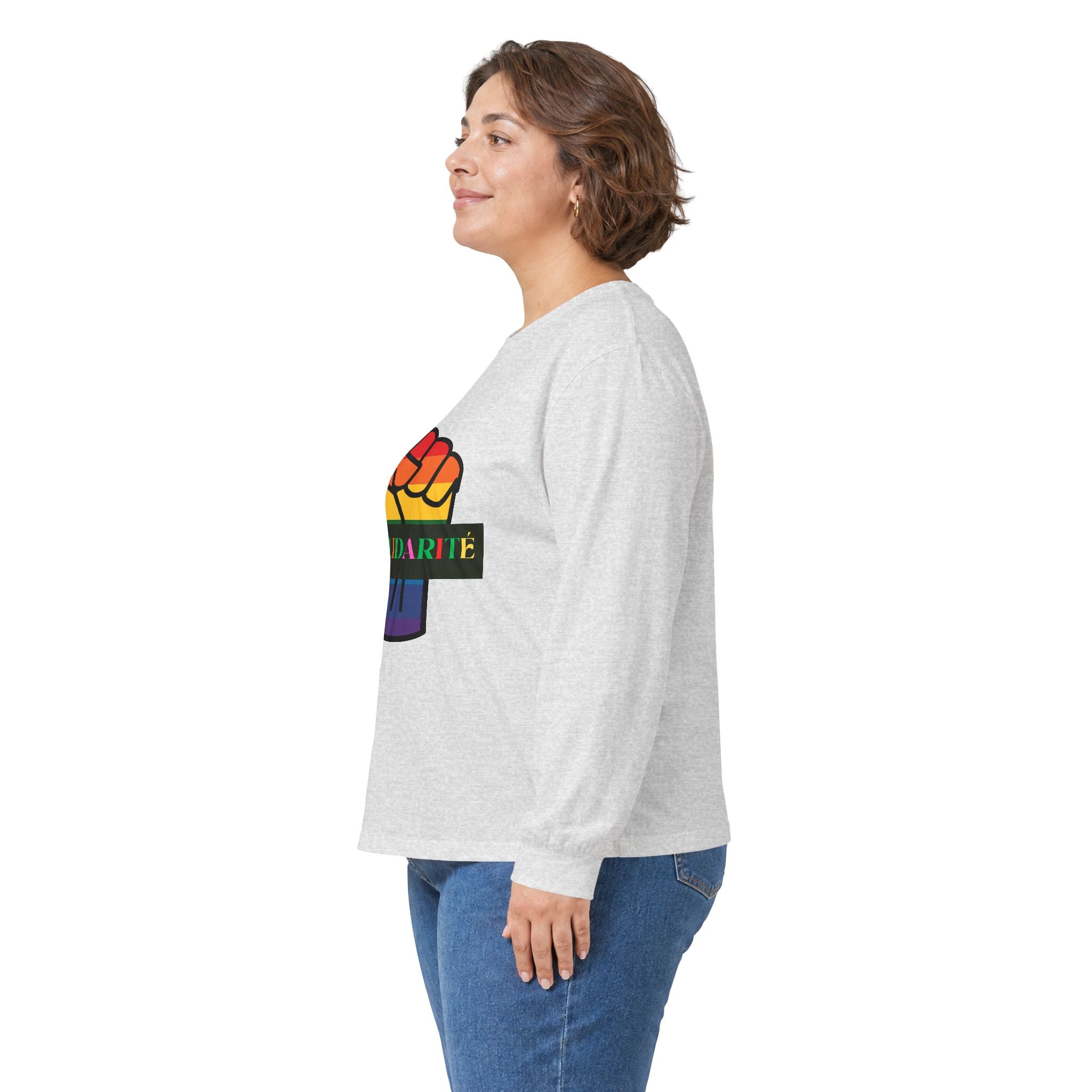 Solidarity Rainbow Fist Long Sleeve Tee