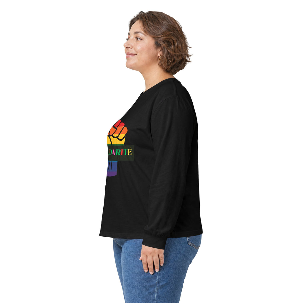 Solidarity Rainbow Fist Long Sleeve Tee