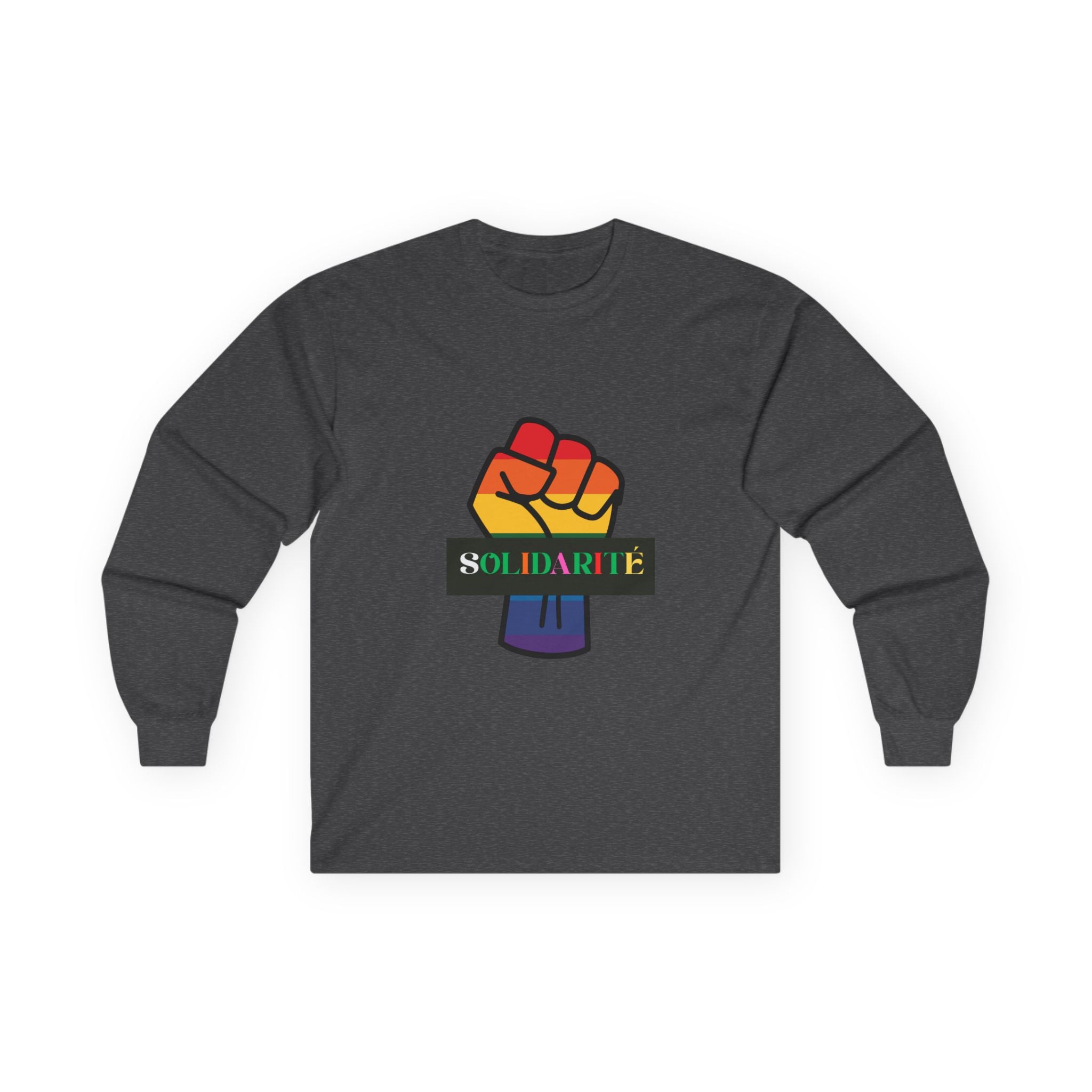 Solidarity Rainbow Fist Long Sleeve Tee
