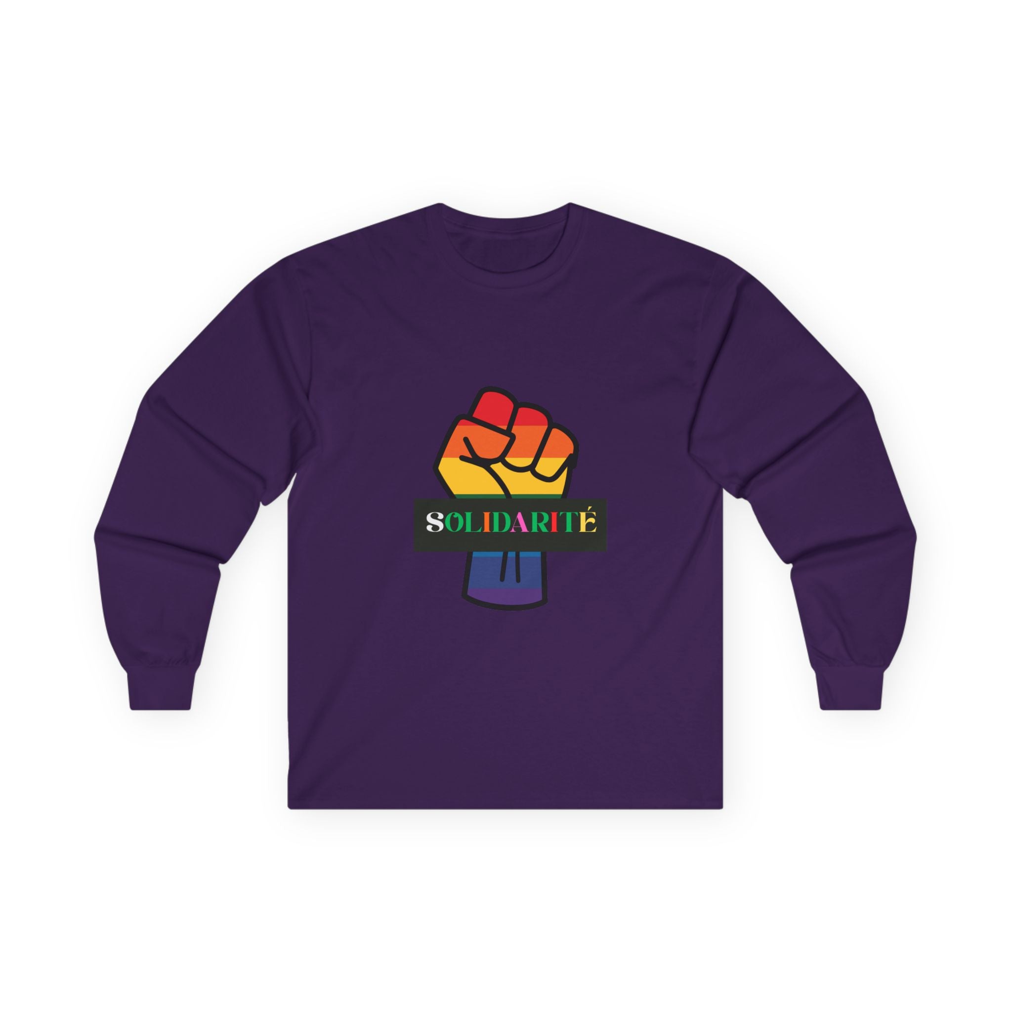 Solidarity Rainbow Fist Long Sleeve Tee