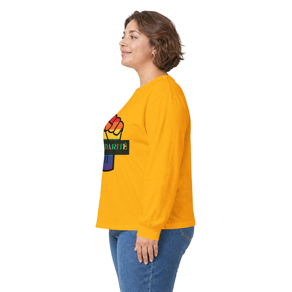 Solidarity Rainbow Fist Long Sleeve Tee