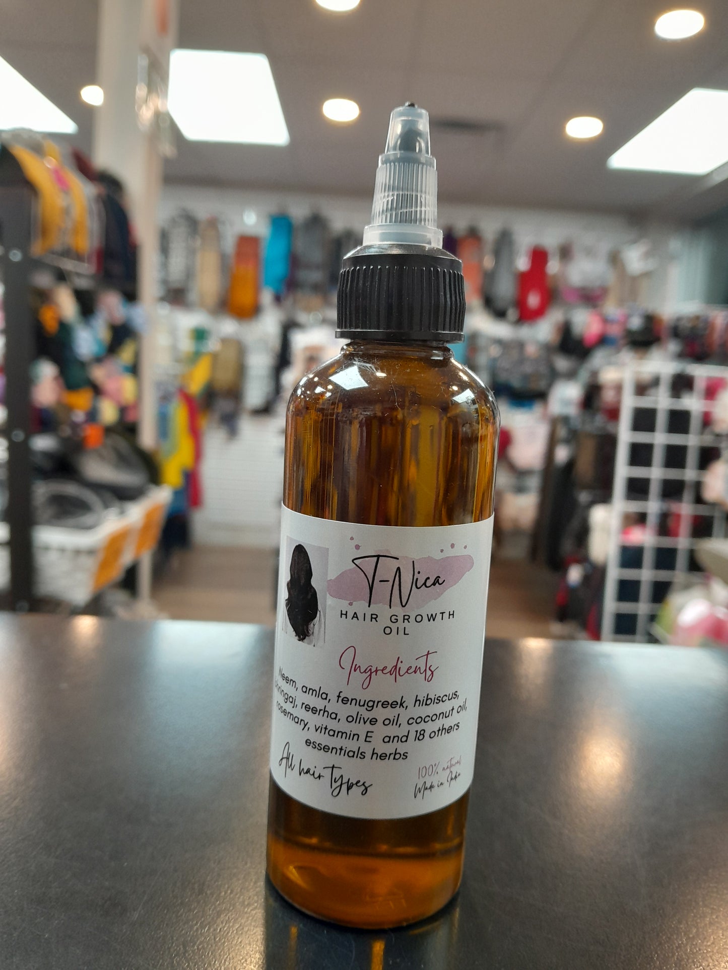 Huile pour repousse des cheveux